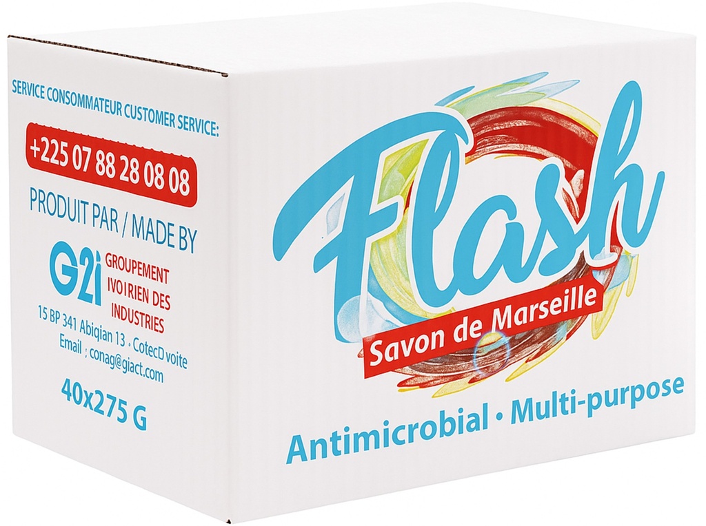 CARTON DE SAVON FLASH DE 275 G